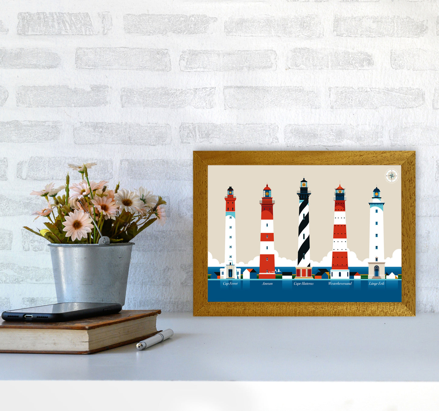 Lighthouse Island 150 Art Print by Bo Lundberg A4 Print Only