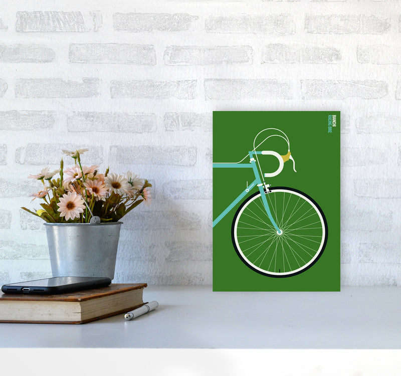 Icons Bianchi Front Art Print by Bo Lundberg A4 Black Frame