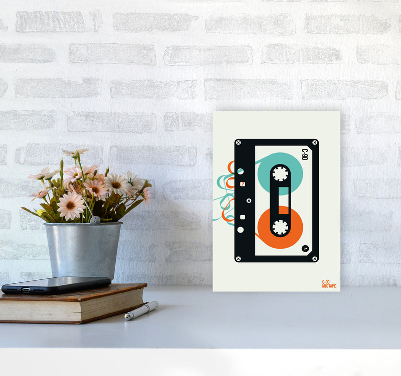 Icons Mixtape Art Print by Bo Lundberg A4 Black Frame