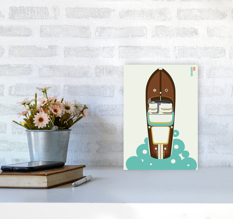 Icons Riva Art Print by Bo Lundberg A4 Black Frame
