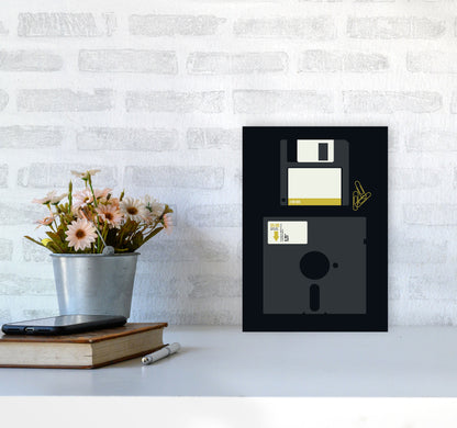 Icons Floppy 2 Art Print by Bo Lundberg A4 Black Frame