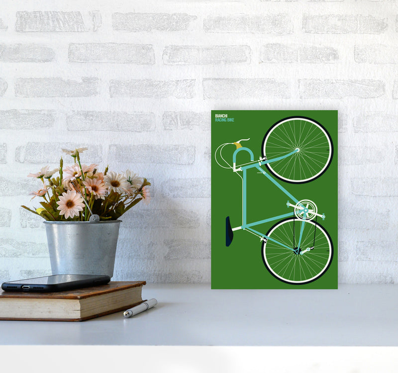 Icons Bianchi Full Art Print by Bo Lundberg A4 Black Frame