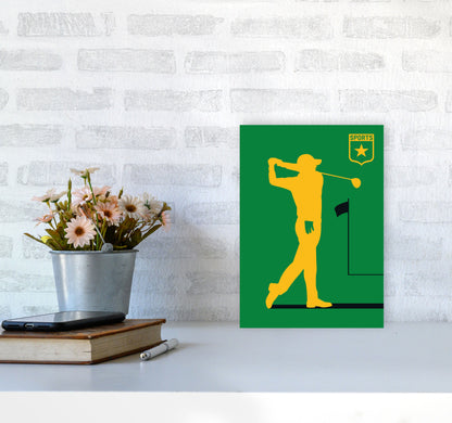 Golf Green Art Print by Bo Lundberg A4 Black Frame