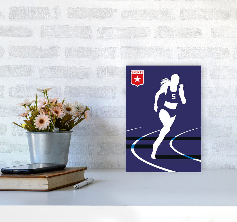 Runner Art Print by Bo Lundberg A4 Black Frame