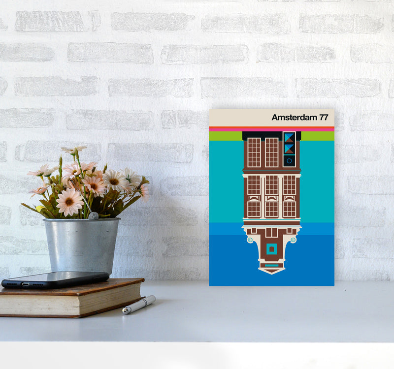 Amsterdam 77 Art Print by Bo Lundberg A4 Black Frame