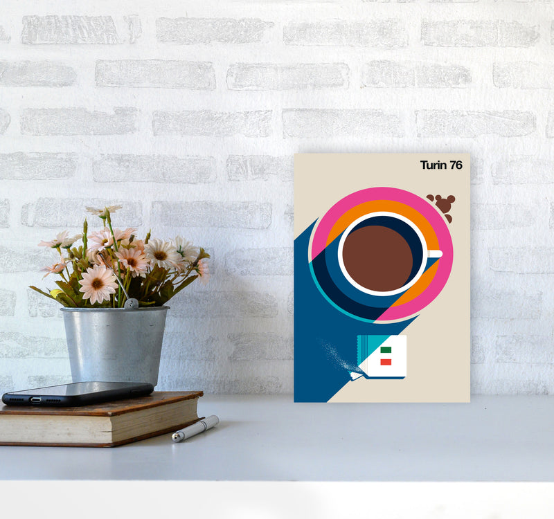 Turin 76 Art Print by Bo Lundberg A4 Black Frame