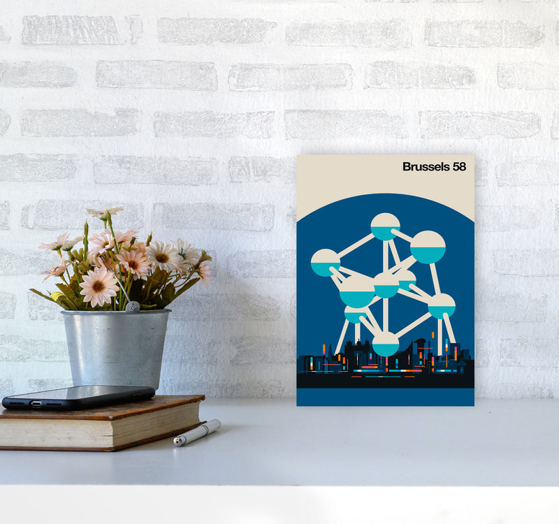 Brussels 58 Art Print by Bo Lundberg A4 Black Frame