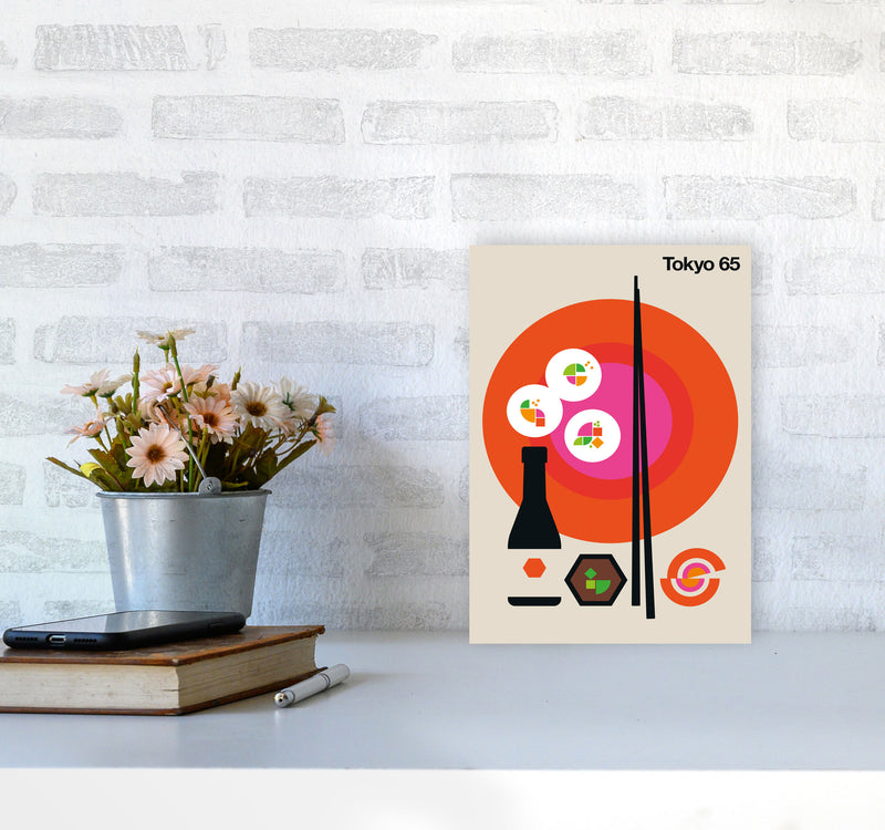 Tokyo 65 Art Print by Bo Lundberg A4 Black Frame