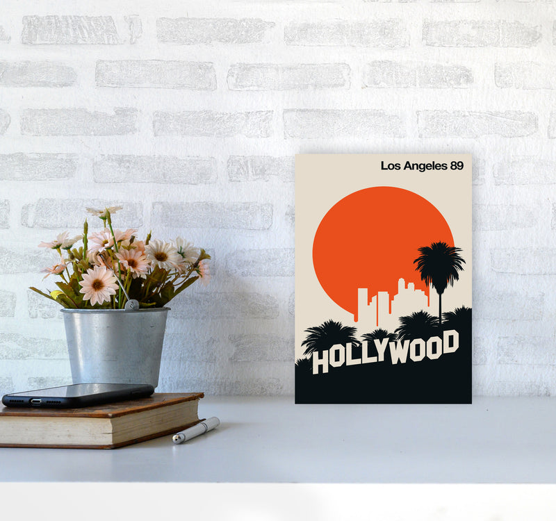 Los Angeles 89 Art Print by Bo Lundberg A4 Black Frame