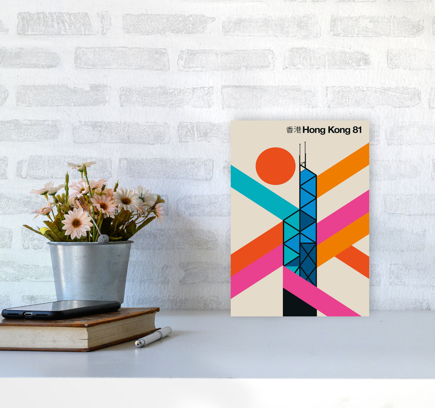 Hong Kong 81 Art Print by Bo Lundberg A4 Black Frame