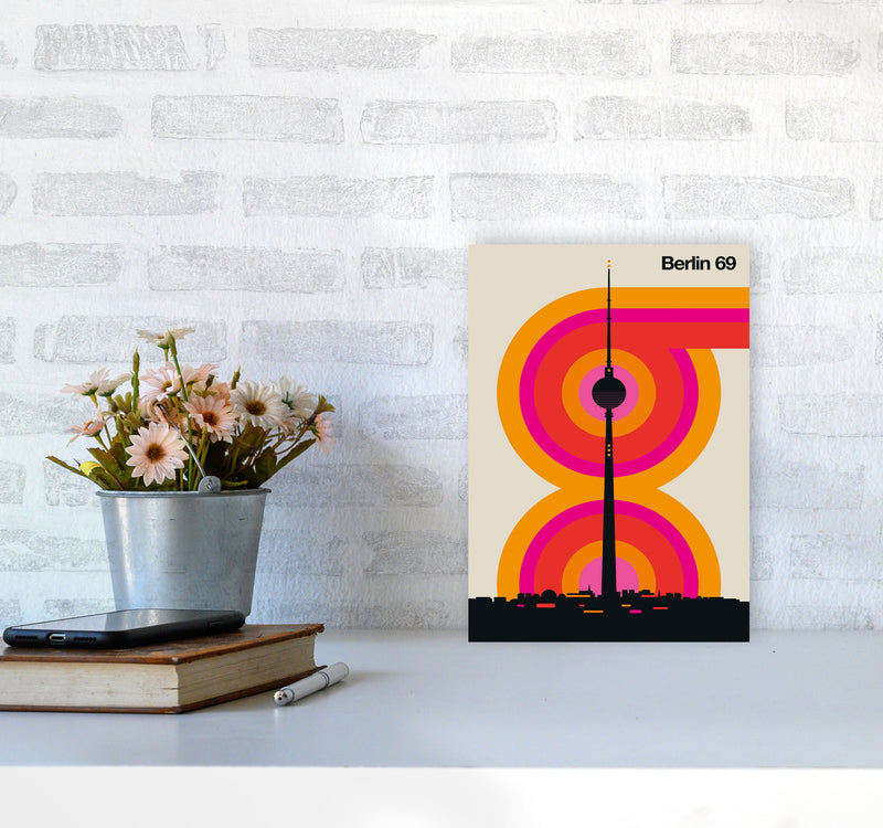 Berlin 69 Art Print by Bo Lundberg A4 Black Frame