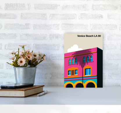 Venice Beach 80 Art Print by Bo Lundberg A4 Black Frame