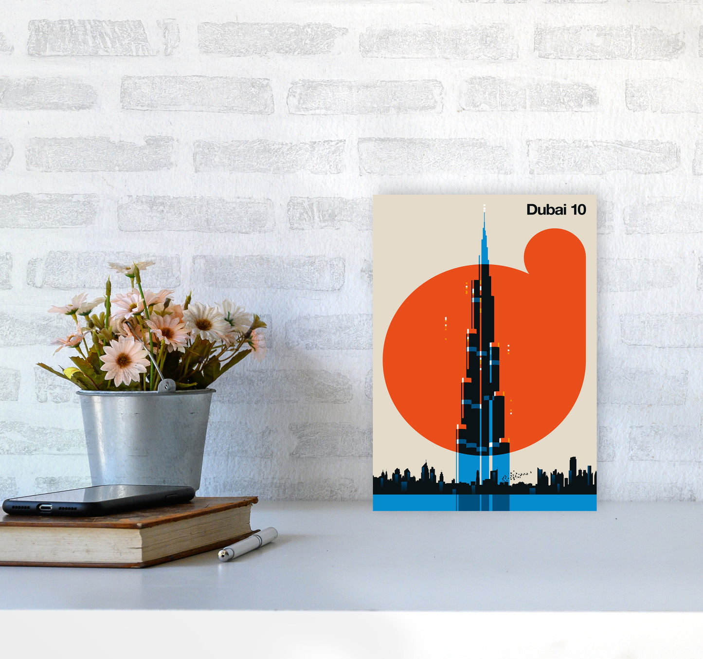 Dubai 10 Art Print by Bo Lundberg A4 Black Frame