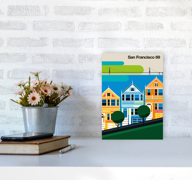 San Francisco 69 Art Print by Bo Lundberg A4 Black Frame