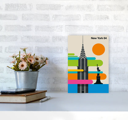 New York 64 Art Print by Bo Lundberg A4 Black Frame