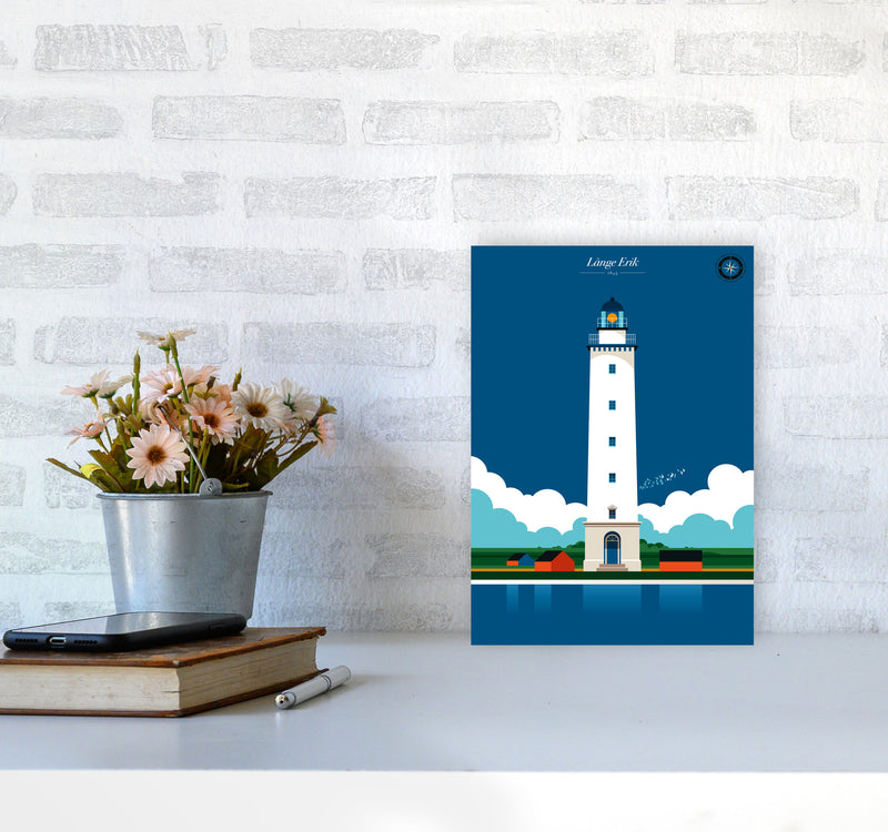Långe Erik Art Print by Bo Lundberg A4 Black Frame
