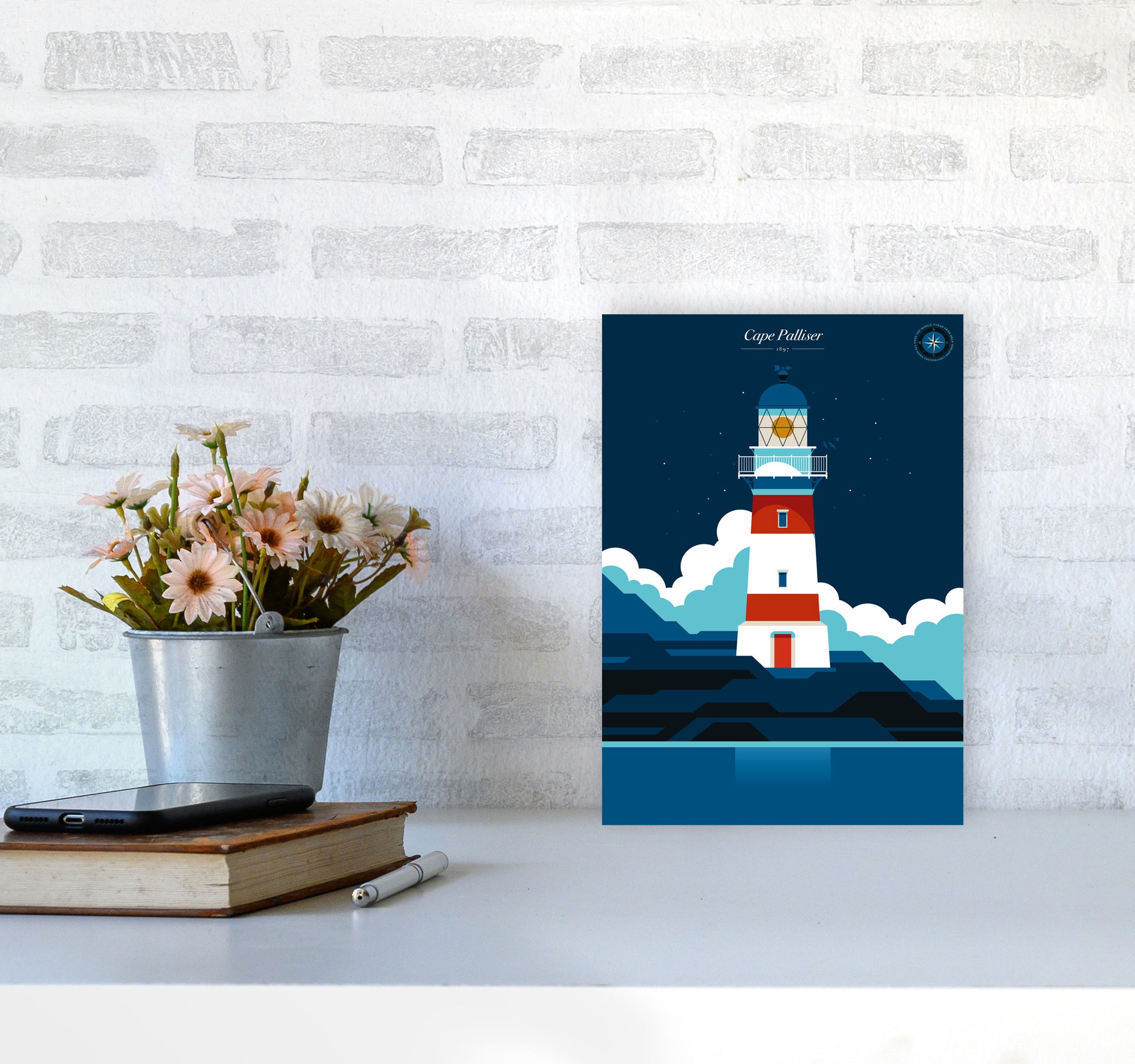 Cape Palliser Art Print by Bo Lundberg A4 Black Frame