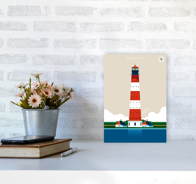 Westerheversand Art Print by Bo Lundberg A4 Black Frame