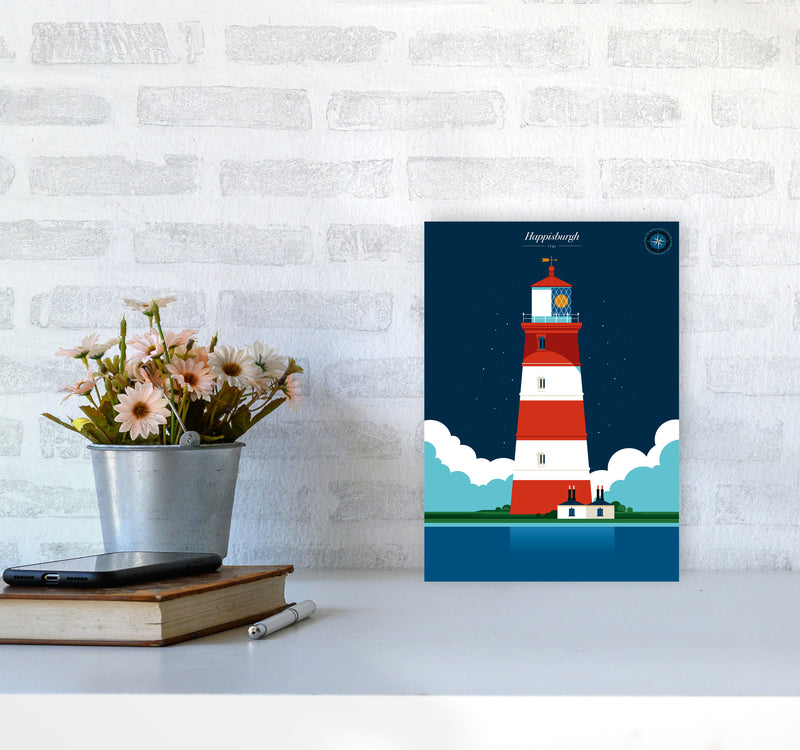 Happisburgh Art Print by Bo Lundberg A4 Black Frame