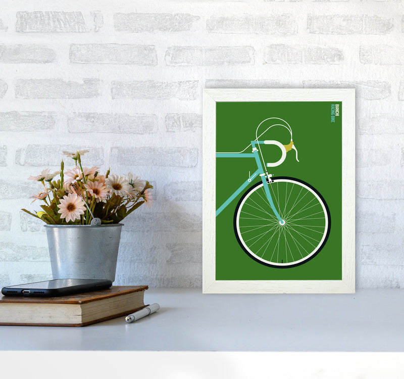 Icons Bianchi Front Art Print by Bo Lundberg A4 Oak Frame