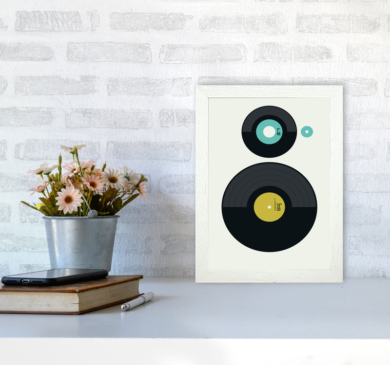 Icons LP vs EP Rev Art Print by Bo Lundberg A4 Oak Frame