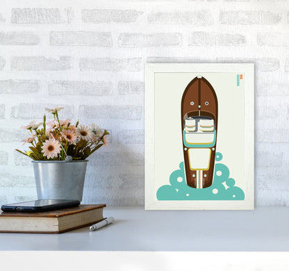 Icons Riva Art Print by Bo Lundberg A4 Oak Frame