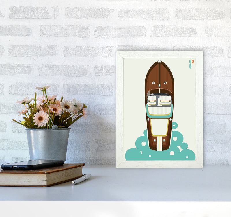Icons Riva Art Print by Bo Lundberg A4 Oak Frame