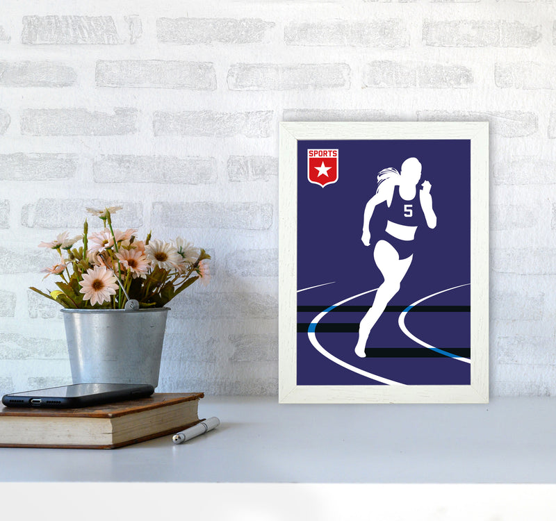 Runner Art Print by Bo Lundberg A4 Oak Frame