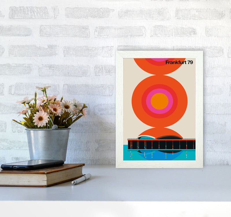 Frankfurt 79 Art Print by Bo Lundberg A4 Oak Frame