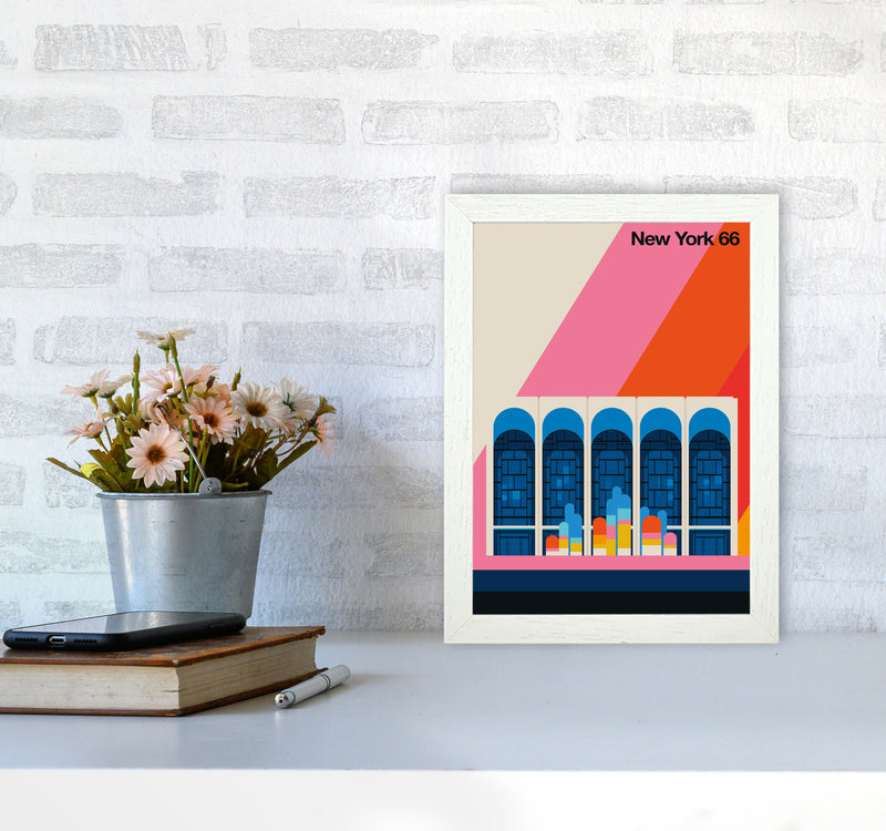 New York 66 Art Print by Bo Lundberg A4 Oak Frame