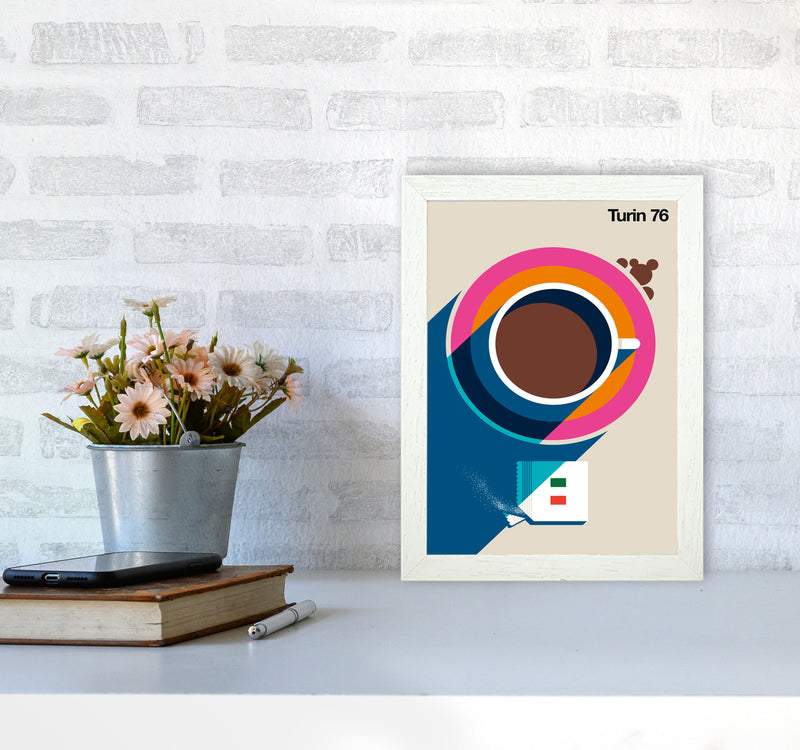 Turin 76 Art Print by Bo Lundberg A4 Oak Frame