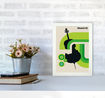 Madrid 62 Art Print by Bo Lundberg A4 Oak Frame