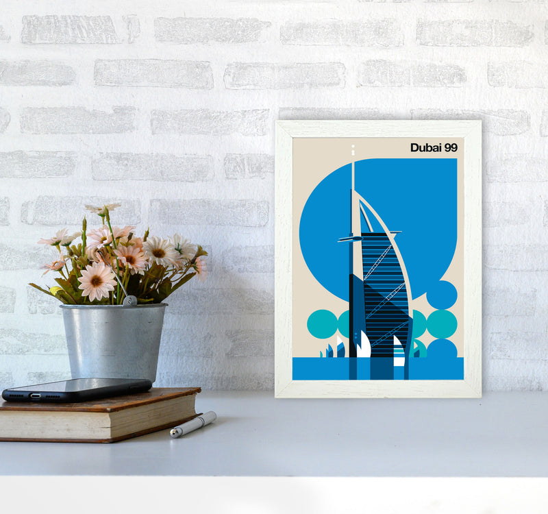 Dubai 99 Art Print by Bo Lundberg A4 Oak Frame