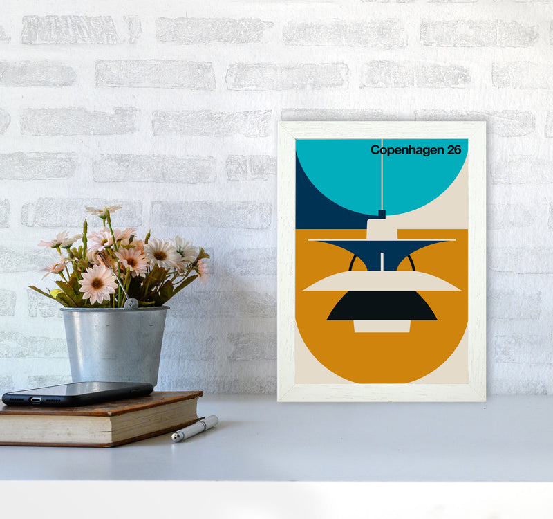 Copenhagen 26 Art Print by Bo Lundberg A4 Oak Frame
