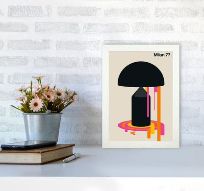 Milan 77 Art Print by Bo Lundberg A4 Oak Frame
