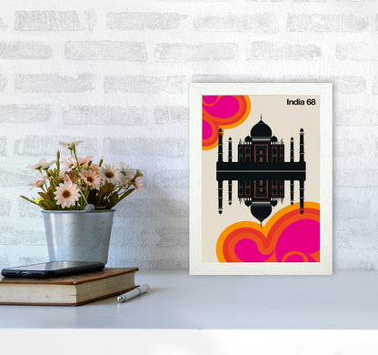 India 68 Art Print by Bo Lundberg A4 Oak Frame