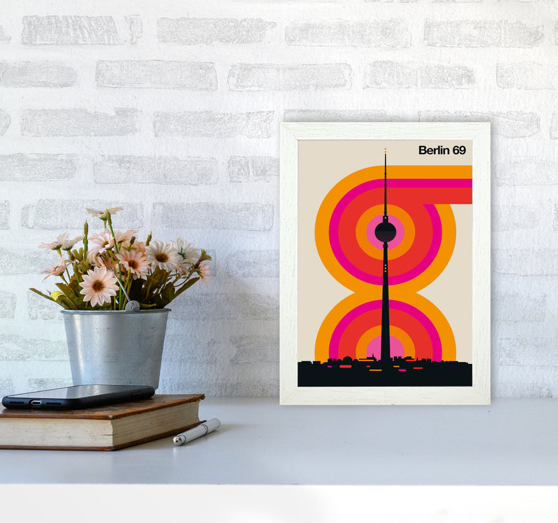 Berlin 69 Art Print by Bo Lundberg A4 Oak Frame