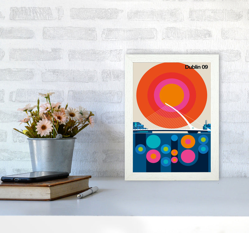 Dublin 09 Art Print by Bo Lundberg A4 Oak Frame