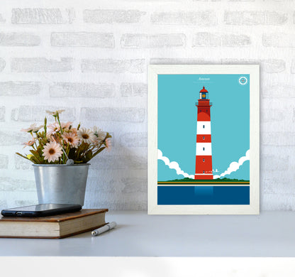 Amrum Art Print by Bo Lundberg A4 Oak Frame