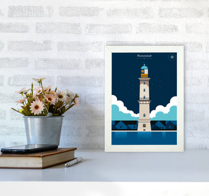 Warnemünde Art Print by Bo Lundberg A4 Oak Frame