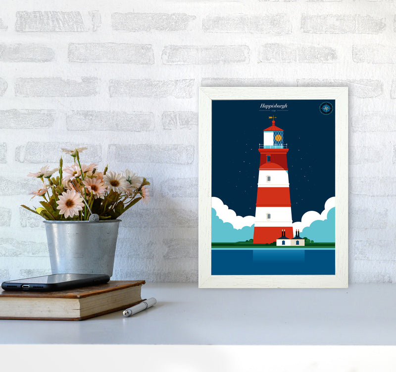 Happisburgh Art Print by Bo Lundberg A4 Oak Frame