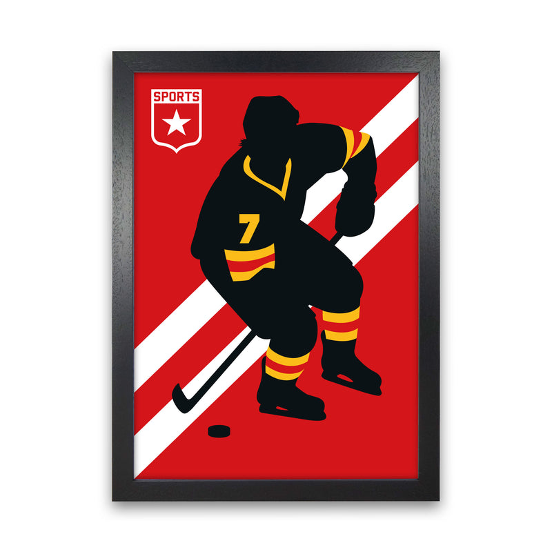 Icehockey Art Print by Bo Lundberg Black Grain