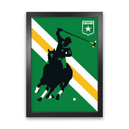 Polo Art Print by Bo Lundberg Black Grain
