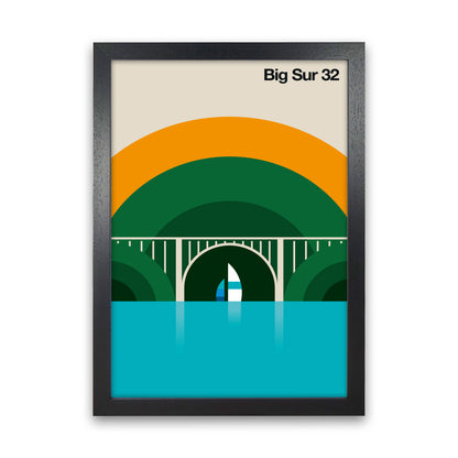 Big Sur 32 Art Print by Bo Lundberg Black Grain