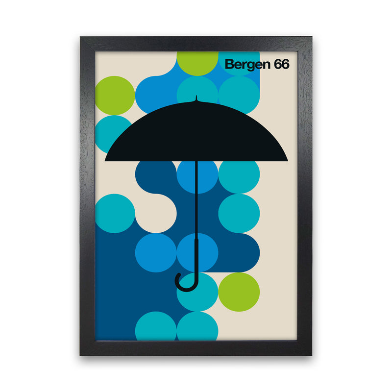 Bergen 66 Art Print by Bo Lundberg Black Grain