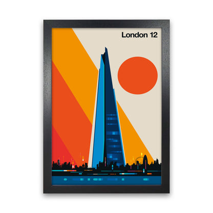 London 12 Art Print by Bo Lundberg Black Grain
