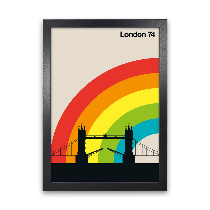 London 74 Art Print by Bo Lundberg Black Grain