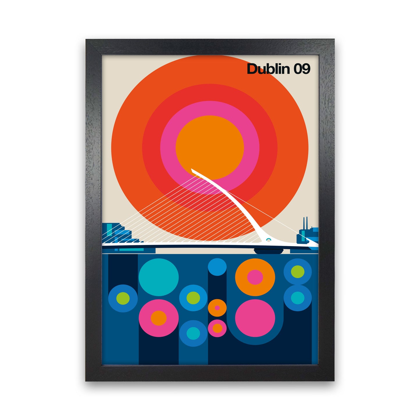 Dublin 09 Art Print by Bo Lundberg Black Grain