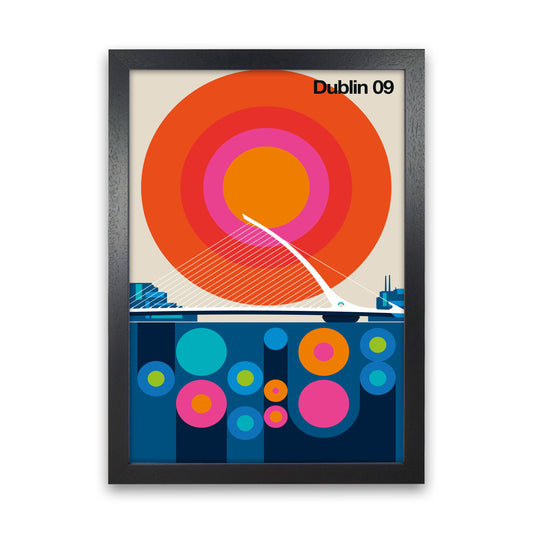 Dublin 09 Art Print by Bo Lundberg Black Grain