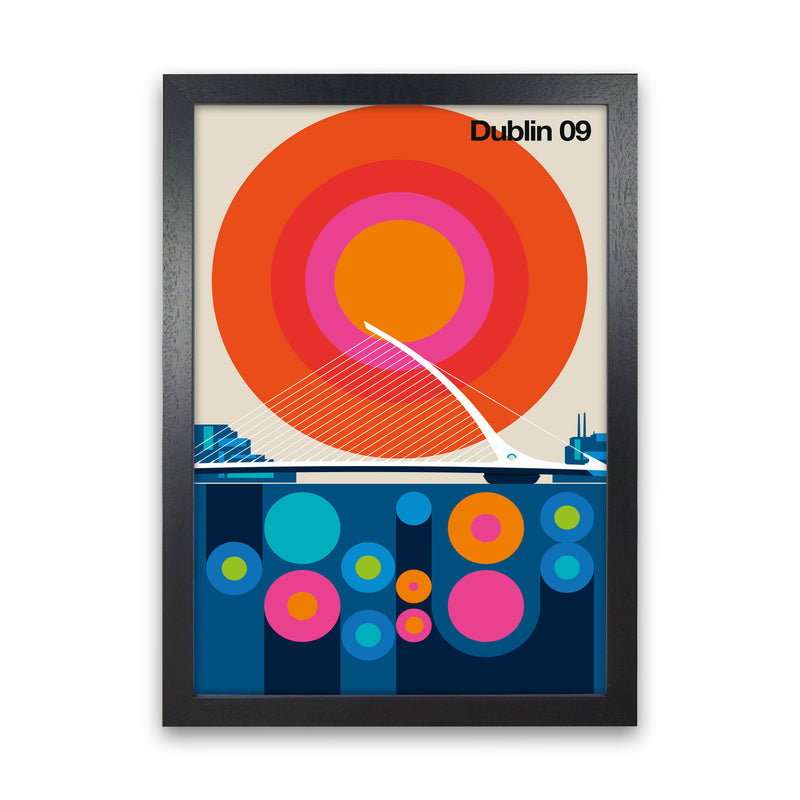 Dublin 09 Art Print by Bo Lundberg Black Grain